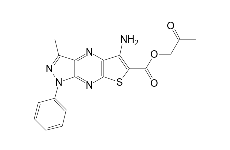 5-Amino-3-methyl-1-phenyl-1H-thieno[3,2-e]pyrazolo[3,4-b]pyrazine-6-carbonyl oxyacetone