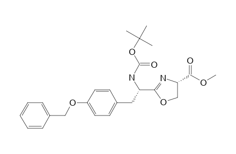 METHYL-(4S,1'S)-2-[2-[4-(BENZYLOXY)-PHENYL]-1-(TERT.-BUTOXYCARBONYLAMINO)-ETHYL]-4,5-DIHYDROOXAZOLE-4-CARBOXYLATE