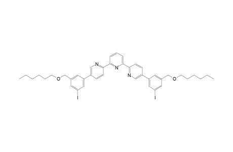 5,5"-Bis[5-iodo-3-hexoxymethylphenyl]-2,2':6',2"-terpyridine