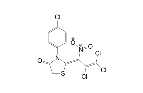 (2E)-3-(4-chlorophenyl)-2-(2,3,3-trichloro-1-nitro-2-propenylidene)-1,3-thiazolidin-4-one