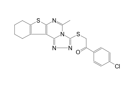 1-(4-chlorophenyl)-2-[(5-methyl-8,9,10,11-tetrahydro[1]benzothieno[3,2-e][1,2,4]triazolo[4,3-c]pyrimidin-3-yl)sulfanyl]ethanone