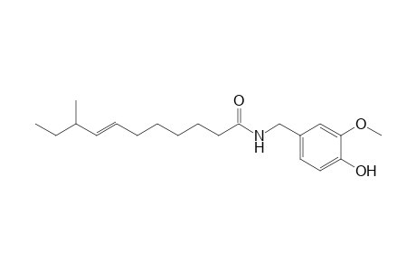(E)-N-(4-Hydroxy-3-methoxybenzyl)-9-methyl-7-undecenamide (Bishomocapsaicin II)