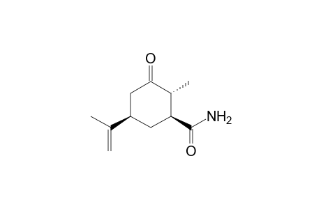 (-)-(1S,2R,5R)-2-Methyl-5-(1'-methylvinyl)-3-oxocyclohexanecarboxamide