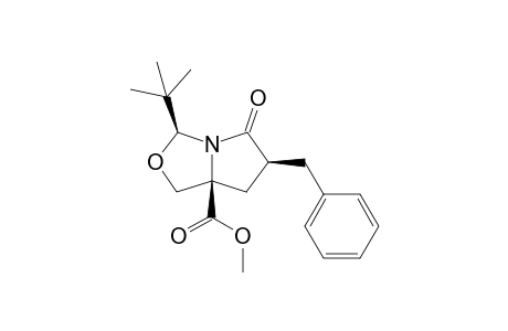 (3S,6S,7aR)-6-Benzyl-3-tert-butyl-1,6,7,7a-tetrahydro-5-oxopyrrolo[1,2-c]oxazolidine-7a-carboxylic acid 7a-methyl ester