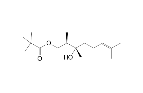 (2R*,3S*)-2,3,7-Trimethyl-6-octene-1,3-diol 1-Trimetyhylacetate