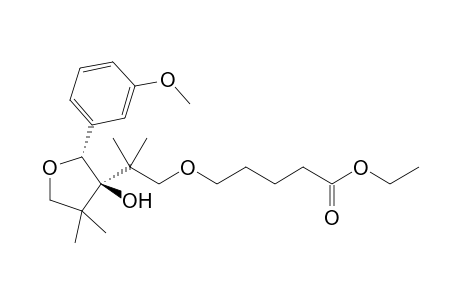 cis-3-(7-Ethoxycarbonyl-1,1-dimethyl-3-oxaheptyl)-3-hydroxy-2-(3-methoxyphenyl)-4,4-dimethyl-2,3,4,5-tetrahydrofuran