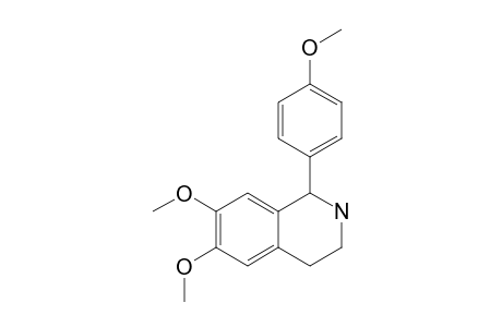 6,7-DIMETHOXY-1-(4'-METHOXYPHENYL)-1,2,3,4-TETRAHYDROISOQUINOLINE
