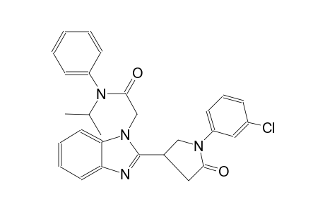1H-benzimidazole-1-acetamide, 2-[1-(3-chlorophenyl)-5-oxo-3-pyrrolidinyl]-N-(1-methylethyl)-N-phenyl-