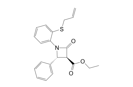 (3S,4R)-1-(2-Allylsulfanyl-phenyl)-2-oxo-4-phenyl-azetidine-3-carboxylic acid ethyl ester