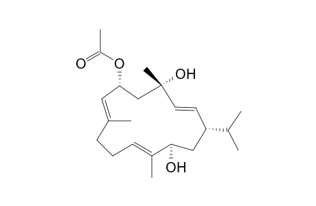 (1S,2E,4S,6R,7E,11E,13R)-6-Acetoxy-2,7,11-cembratriene-4,13-diol