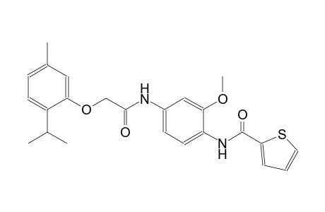 N-(4-{[(2-isopropyl-5-methylphenoxy)acetyl]amino}-2-methoxyphenyl)-2-thiophenecarboxamide