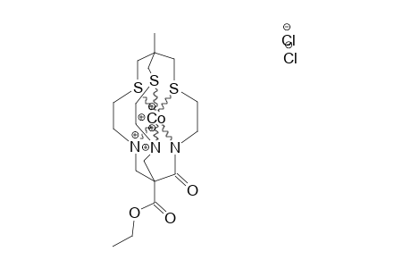 8-ETHOXYCARBONYL-1-METHYL-3,13,16-TRITHIA-6,10,19-TRIAZABICYClO-[6.6.6]-ICOSAN-7-ONATO-(1-)-COBALT-(III)-DICHLORIDE