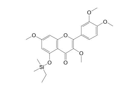 3,7,3',4'-tetra-O-methyl-5-O-dimethylethylsilylquercetin