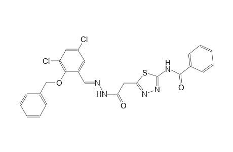 N-[5-(2-{(2E)-2-[2-(benzyloxy)-3,5-dichlorobenzylidene]hydrazino}-2-oxoethyl)-1,3,4-thiadiazol-2-yl]benzamide