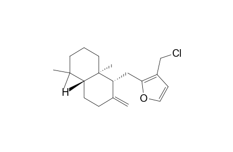 Furan, 3-(chloromethyl)-2-[(decahydro-5,5,8a-trimethyl-2-methylene-1-naphthalenyl)methyl]-, [1S-(1.alpha.,4a.beta.,8a.alpha.)]-