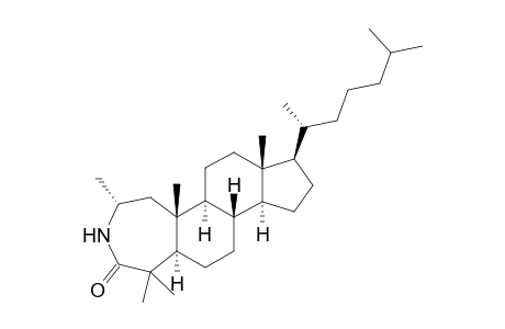3-Aza-A-homocholestan-4-one, 2,4a,4a-trimethyl-, (2.alpha.,5.alpha.)-