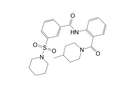 benzamide, N-[2-[(4-methyl-1-piperidinyl)carbonyl]phenyl]-3-(1-piperidinylsulfonyl)-