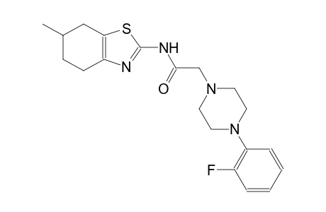2-[4-(2-fluorophenyl)-1-piperazinyl]-N-(6-methyl-4,5,6,7-tetrahydro-1,3-benzothiazol-2-yl)acetamide