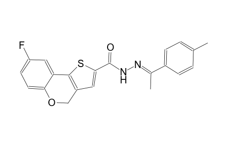 8-fluoro-N'-[(E)-1-(4-methylphenyl)ethylidene]-4H-thieno[3,2-c]chromene-2-carbohydrazide
