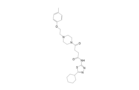 N-(5-cyclohexyl-1,3,4-thiadiazol-2-yl)-4-{4-[2-(4-methylphenoxy)ethyl]-1-piperazinyl}-4-oxobutanamide