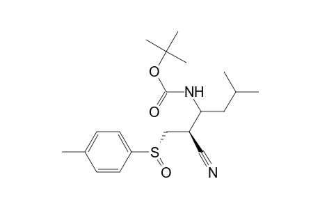 (2S,3S,RS)-(tert-Butyl)-2-cyano-5-methyl-1-(p-tolylsulfinyl)hexan-3-ylcarbamate