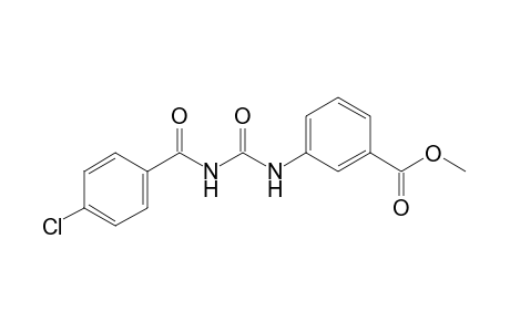 m-[3-(p-chlorobenzoyl)ureido]benzoic acid, methyl ester