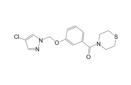 4-{3-[(4-chloro-1H-pyrazol-1-yl)methoxy]benzoyl}thiomorpholine