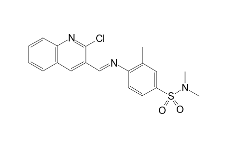 (E)-4-(((2-Chloroquinolin-3-yl)methylene)amino)-N,N,3-trimethylbenzenesulfonamide