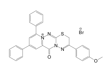3-(4-Methoxyphenyl)-6-oxo-8,10-diphenyl-2H,6H-pyrido[2,1-f][1,3,4]thiadiazino[2,3-c][1,2,4]triazin-11-ium bromide