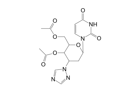 1-[4,6-Di-O-acetyl-2,3-dideoxy-3-(1,2,4-triazol-1-yl).alpha.,D-arabinohexopyranosyl]uracil