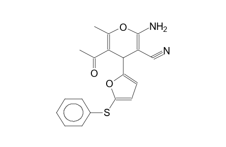 2-AMINO-3-CYANO-4-(5-PHENYLTHIO-2-FURYL)-5-ACETYL-6-METHYL-4H-PYRAN