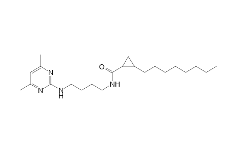 1-(n-octyl)-2-(4-((4,6-dimethyl-2-pyrimidinyl)amino)butyl)carbamyl-cyclopropane