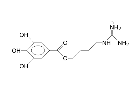 3,4,5-Trihydroxy-benzoic acid, 4-guanidino-butyl ester cation
