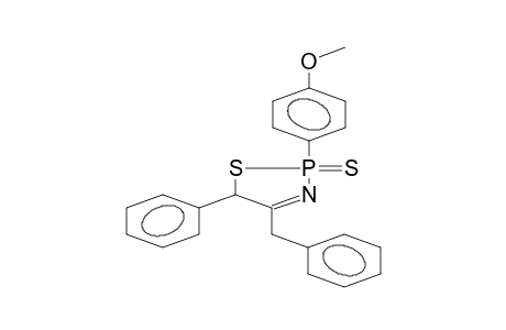 2-(4-METHOXYPHENYL)-2-THIOXO-4-BENZYL-5-PHENYL-1,3,2-THIAZAPHOSPHOL-3-ENE