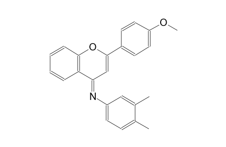 N-[(4E)-2-(4-methoxyphenyl)-4H-chromen-4-ylidene]-3,4-dimethylaniline
