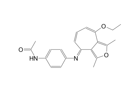 N-(4-{[(4E)-8-ethoxy-1,3-dimethyl-4H-cyclohepta[c]furan-4-ylidene]amino}phenyl)acetamide