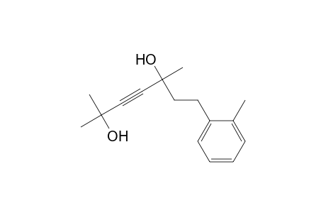 2,5-Dimethyl-7-(2-methylphenyl)-3-heptyne-2,5-diol