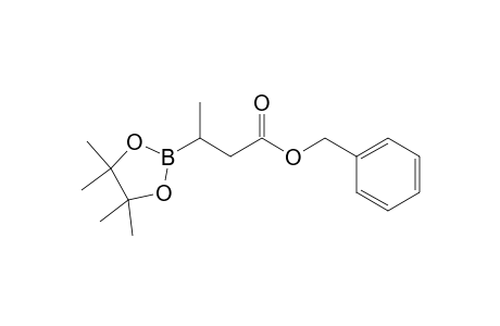 Benzyl 3-(4,4,5,5-tetramethyl-1,3,2-dioxaborolan-2-yl)-butanoate