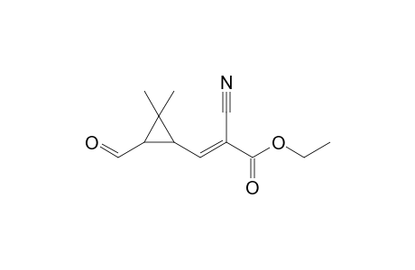 2,2-Dimethyl-3-[2-(ethoxycarbonyl)-2-cyanoethenyl]cyclopropane-1-carboxaldehyde