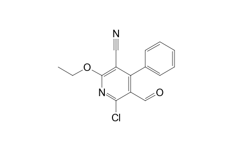 6-chloranyl-2-ethoxy-5-methanoyl-4-phenyl-pyridine-3-carbonitrile