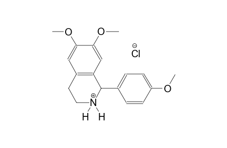 6,7-dimethoxy-1-(4-methoxyphenyl)-1,2,3,4-tetrahydroisoquinolinium chloride
