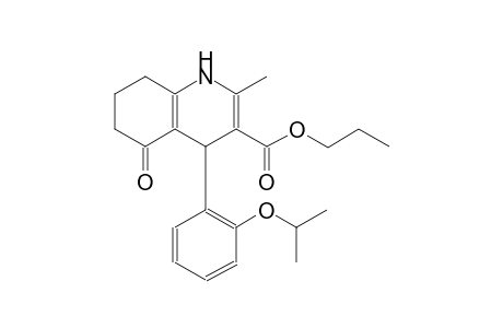 propyl 4-(2-isopropoxyphenyl)-2-methyl-5-oxo-1,4,5,6,7,8-hexahydro-3-quinolinecarboxylate