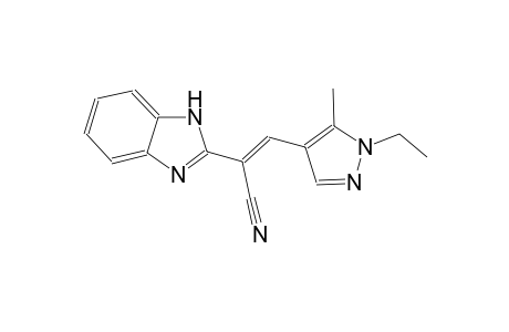 (2E)-2-(1H-benzimidazol-2-yl)-3-(1-ethyl-5-methyl-1H-pyrazol-4-yl)-2-propenenitrile