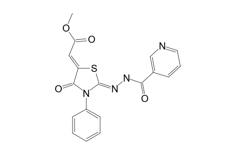 METHYL-2-[4-OXO-3-PHENYL-2-[2-(3-PYRIDYLCARBONYL)-HYDRAZONO]-1,3-THIAZOLAN-5-YLIDEN]-ACETATE