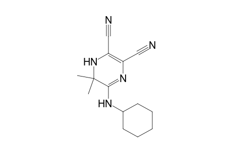5-(Cyclohexylamino)-1,6-dihydro-6,6-dimethylpyrazine-2,3-dicarbonitrile