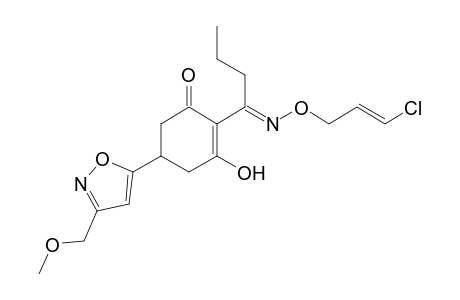 2-Cyclohexen-1-one, 2-[1-[[(3-chloro-2-propenyl)oxy]imino]butyl]-3-hydroxy-5-[3-(methoxymethyl)-5-isoxazolyl]-, (E,?)-