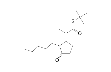 2-(3-Oxo-2-pentylcyclopentyl)thiopropionic acid, S-t-butyl ester