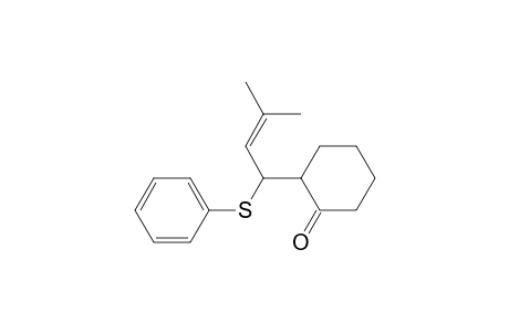2-(3-Methyl-1-phenylsulfanyl-but-2-enyl)cyclohexan-1-one