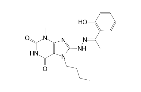 7-butyl-8-{(2E)-2-[1-(2-hydroxyphenyl)ethylidene]hydrazino}-3-methyl-3,7-dihydro-1H-purine-2,6-dione