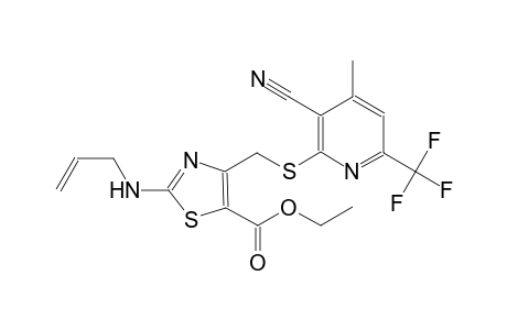 ethyl 2-(allylamino)-4-({[3-cyano-4-methyl-6-(trifluoromethyl)-2-pyridinyl]sulfanyl}methyl)-1,3-thiazole-5-carboxylate